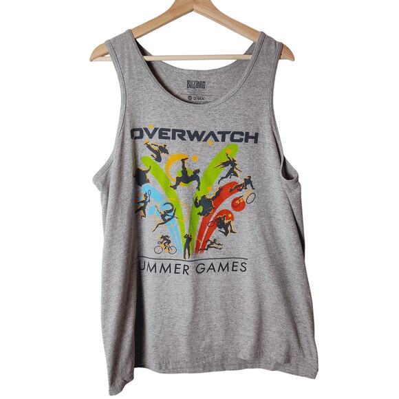 Overwatch Summer Games Gray Tank Top Size Large - Picture 1 of 5